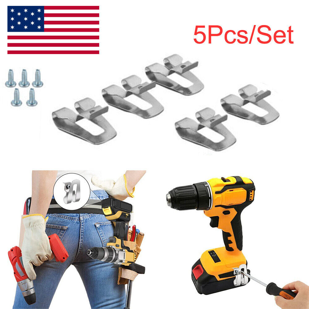 For Milwaukee Ryobi/Ridgid Impact Driver DrilvV 5Pcs Steel Belt Clip Hook Holder