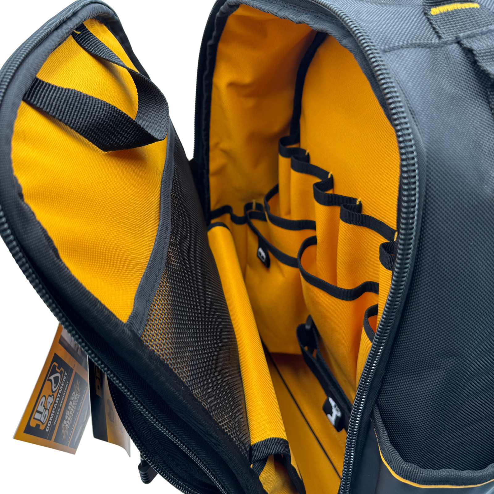 DeWALT PRO Durable Denier Fabric Backpack DWST560102 w/ 43 Pockets NEW Water Res