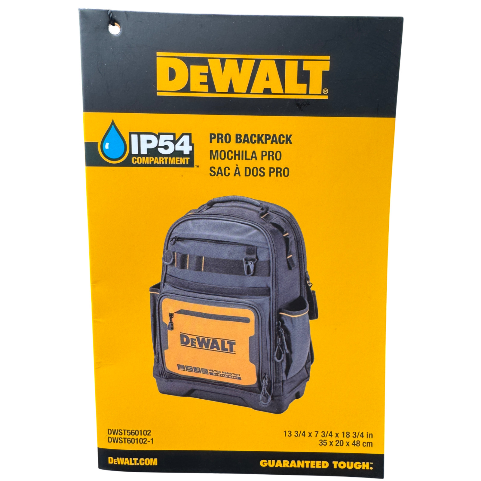 DeWALT PRO Durable Denier Fabric Backpack DWST560102 w/ 43 Pockets NEW Water Res
