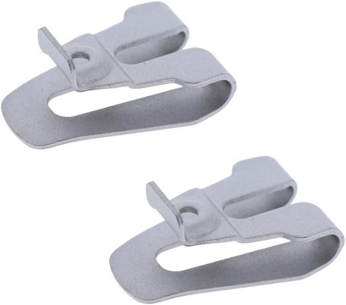 Silver Ridgid Belt Clip Hooks – 2 Count Replacement for Power Tool Users