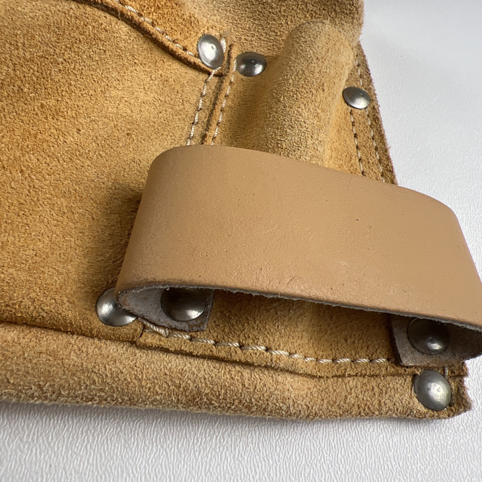 CLC custom leathercraft Suede Tool Bag & Poly Web Belt 3 Pocket Tan