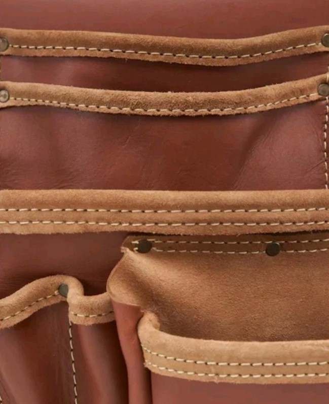 Master’s 52.5 In. Brown Leather Rig Tool Belt 2-Bag McGuire-Nicholas