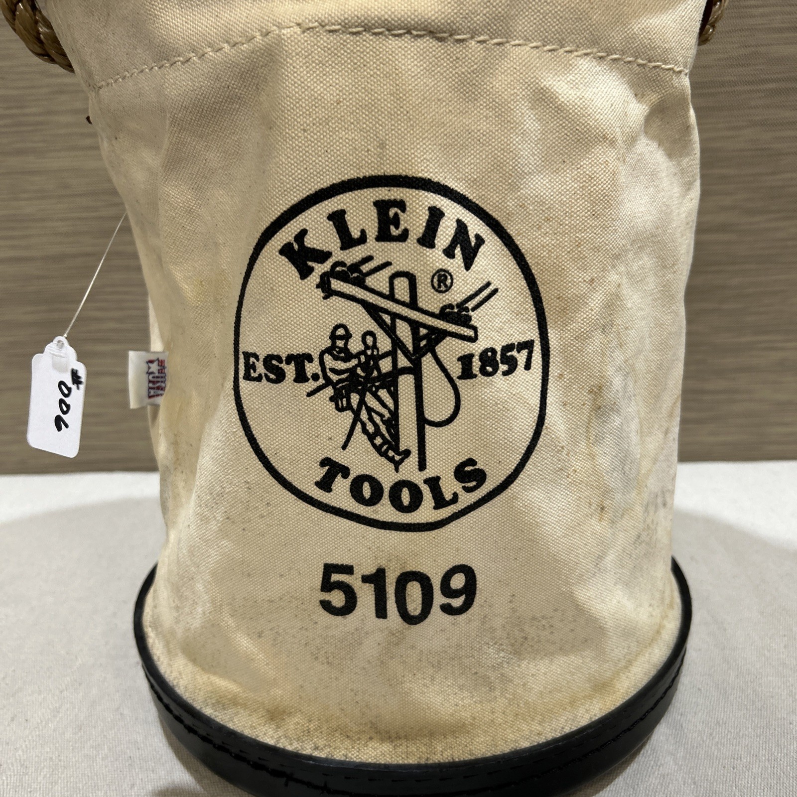 Klein Tools #5109 Canvas 14″ Bucket-Wide Mouth-Reinforced Bottom-Rope Handle-006