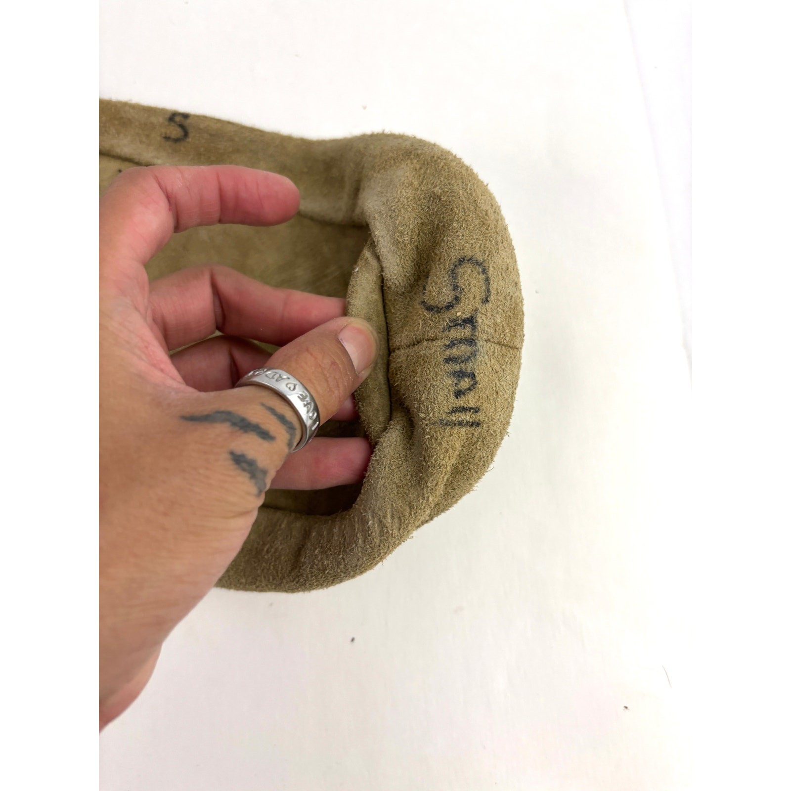 Vintage Neil Martin Leather Suede Bag Pouch Purse SMALL Duffle Drawstring