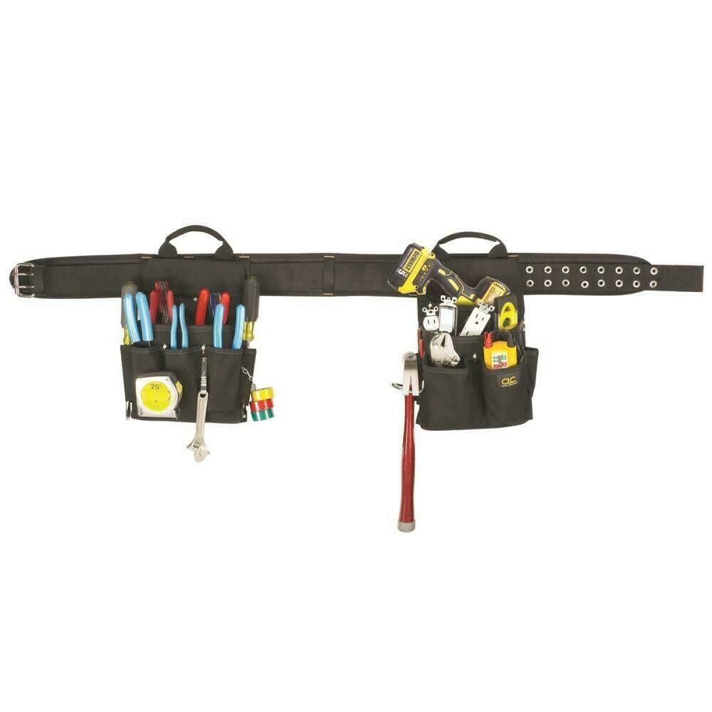 Clc 5609 Black Polyester Tool Belt, 20 Pockets