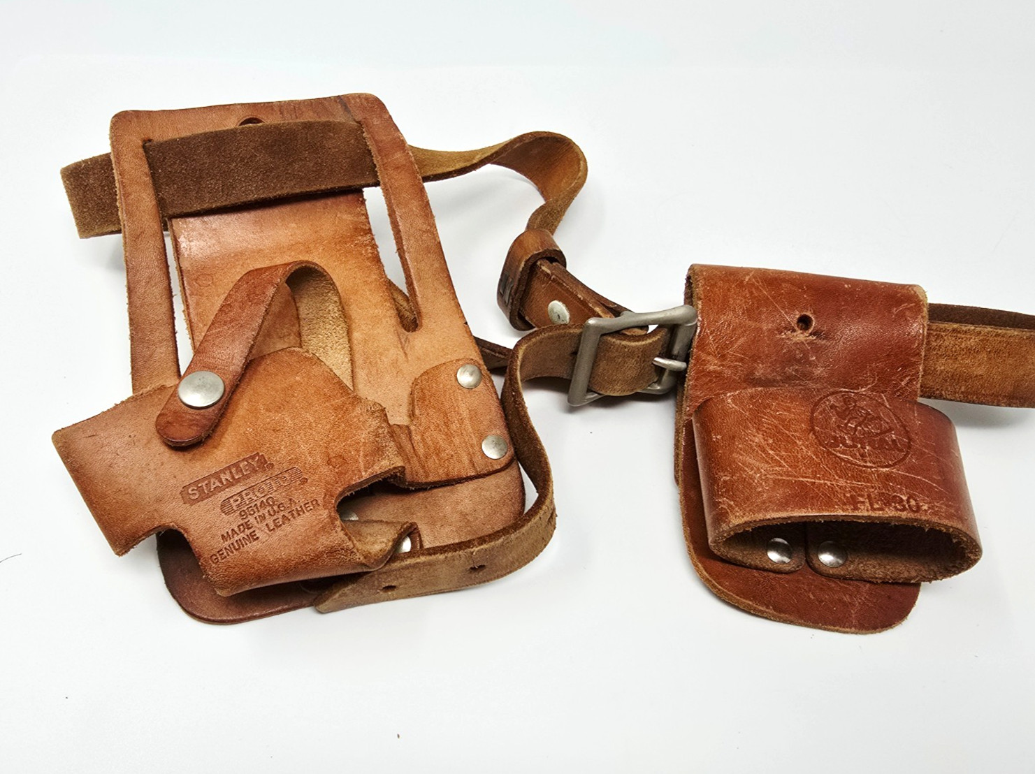 Stanley Proto 95140 Leather Belt Tape Measure Holster 43″ Belt & Jural FL-30 USE
