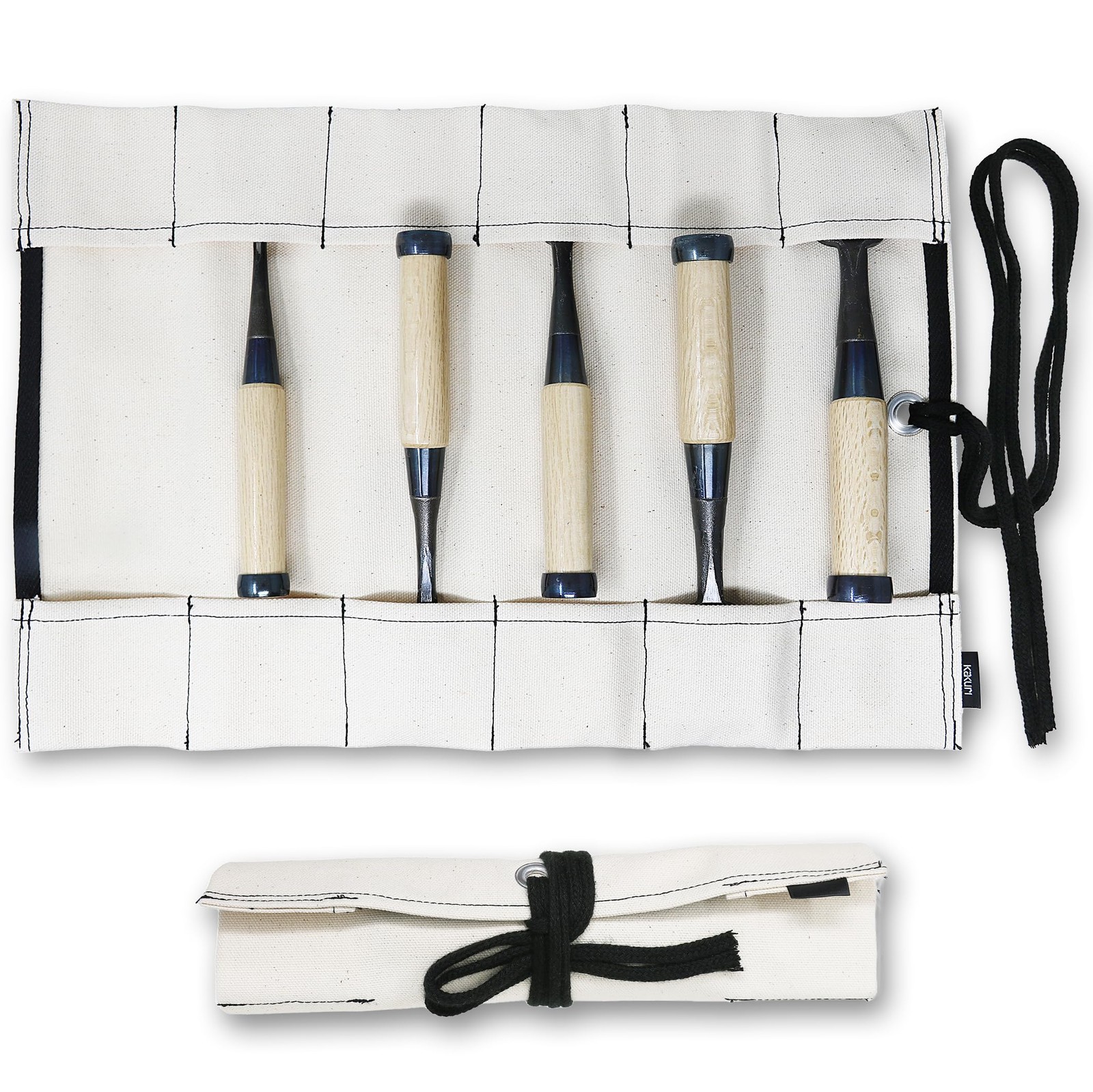 Chisel Roll Up Pouch, Heavy-Duty Canvas, 12 Pockets Tool Roll Bag Carrying Ca…