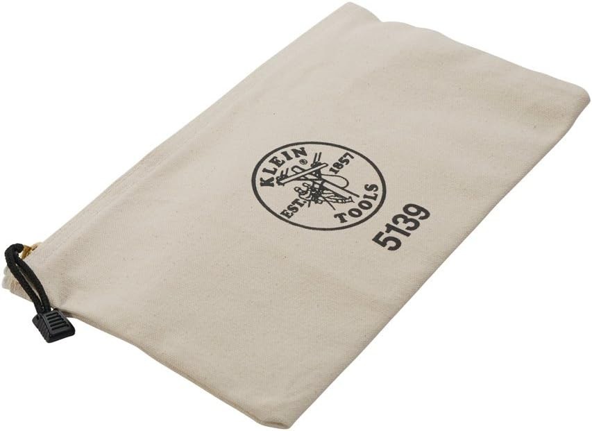 Zipper Bag, Canvas Tool Pouch with Heavy Duty Brass Zipper Close