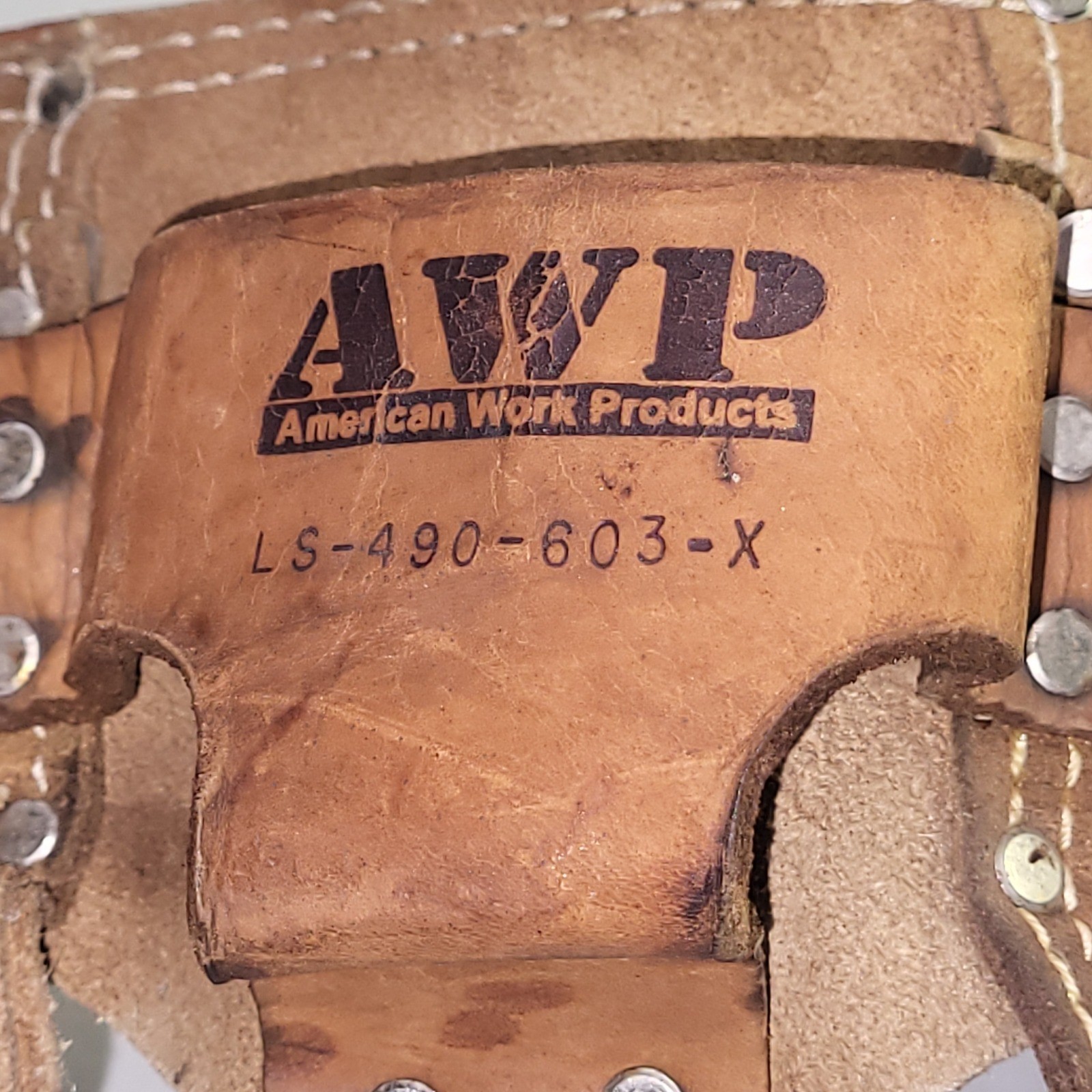 AWP Tool Belt Brown Suede Leather Multi Pouch LS-490-603-X