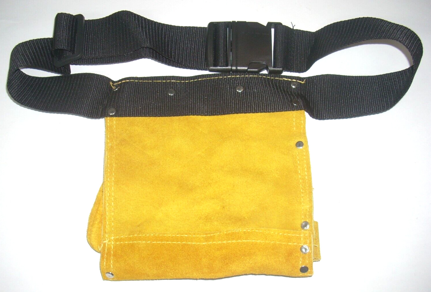 Leather Tool Belt 7 Pockets Straps 7 in W x 7 in H w Adjustable Belt 46″ Long