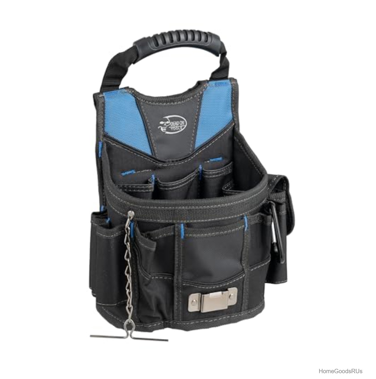 Utility Pouch 15 Pockets 600D Poly Ripstop Belt Shoulder Handle Tape Holder