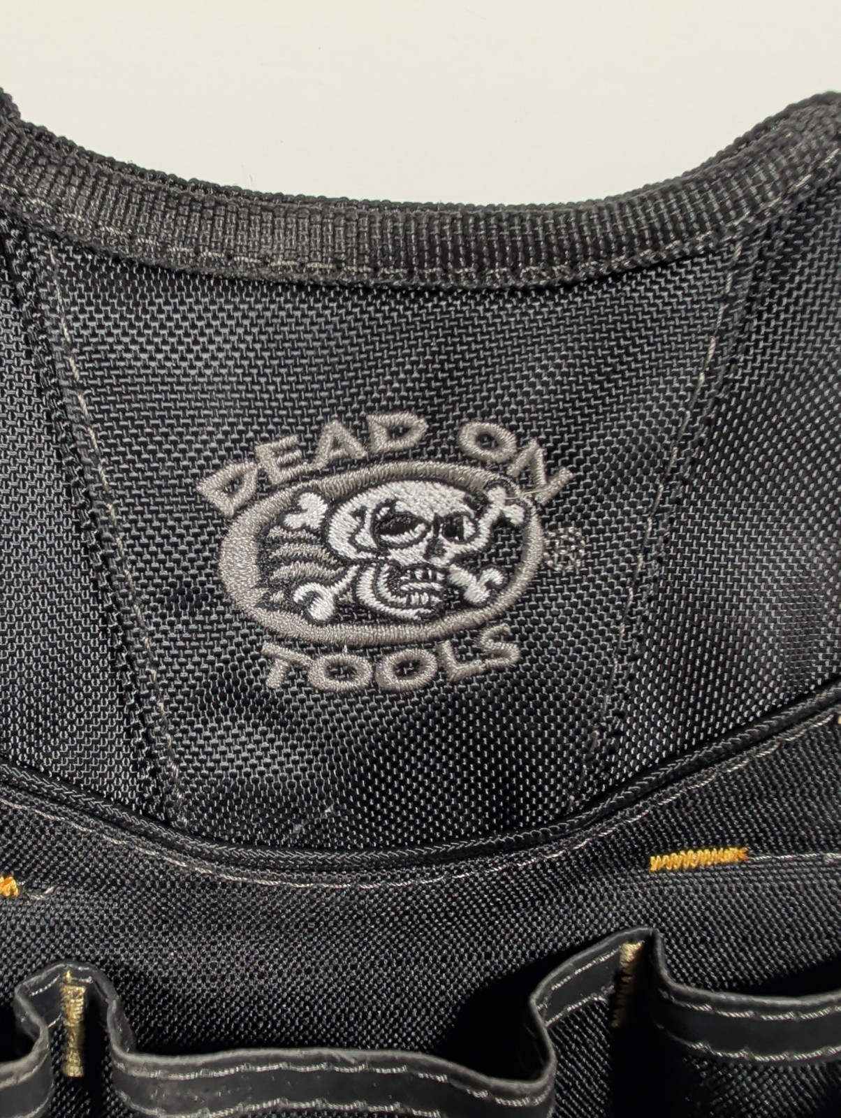 DEAD ON TOOLS Open Top Tool Tote Utility Pouch Bag with 12 Pockets Black HD54017