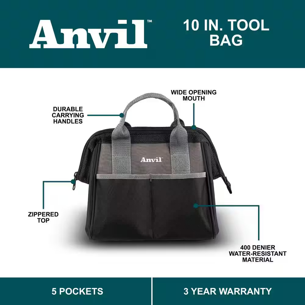 10 In. Tool Bag (3-Pack)