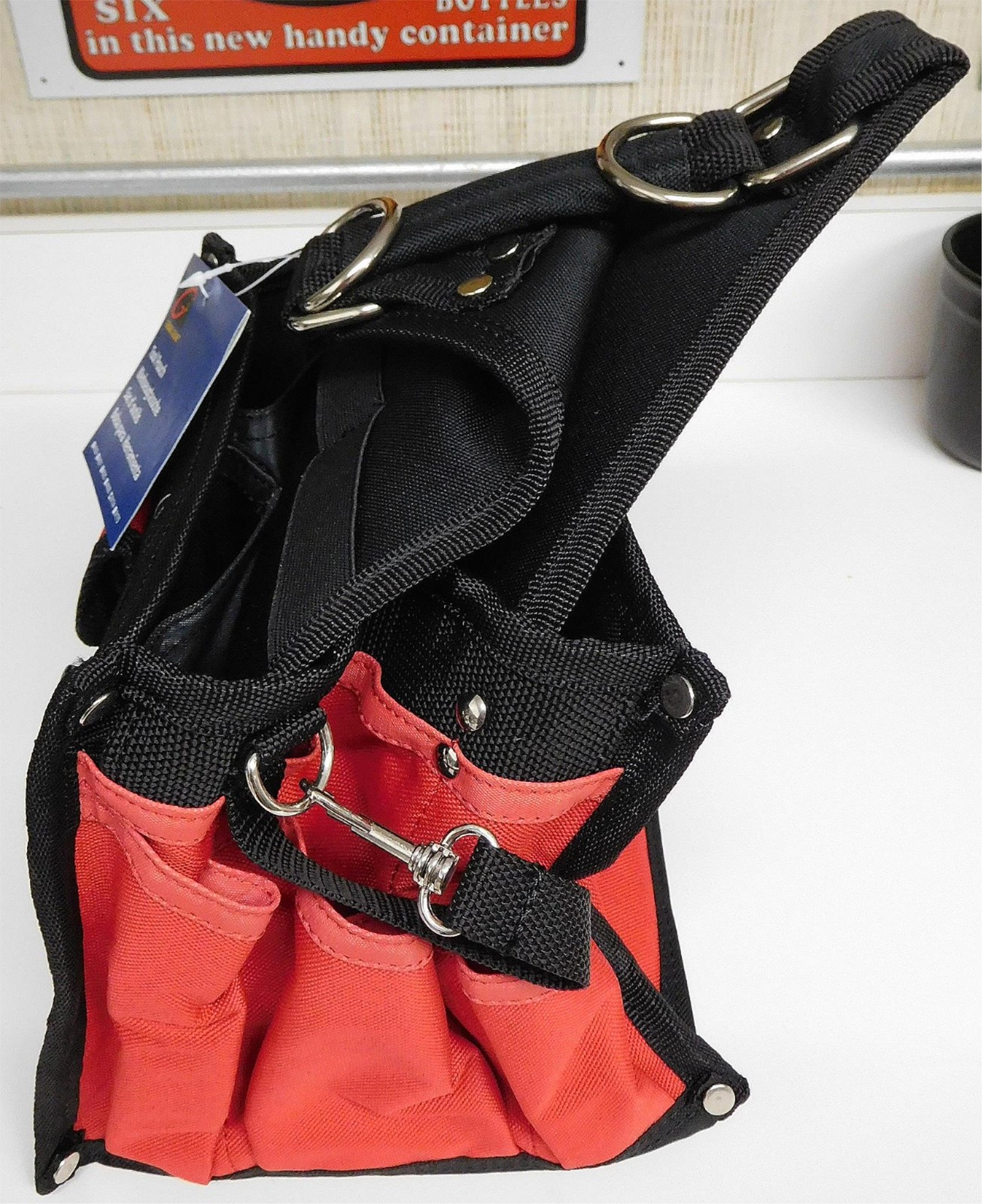 Genau Gear 9174 Square Maintenance Tool Holder Bag 17 Pockets Black / Red