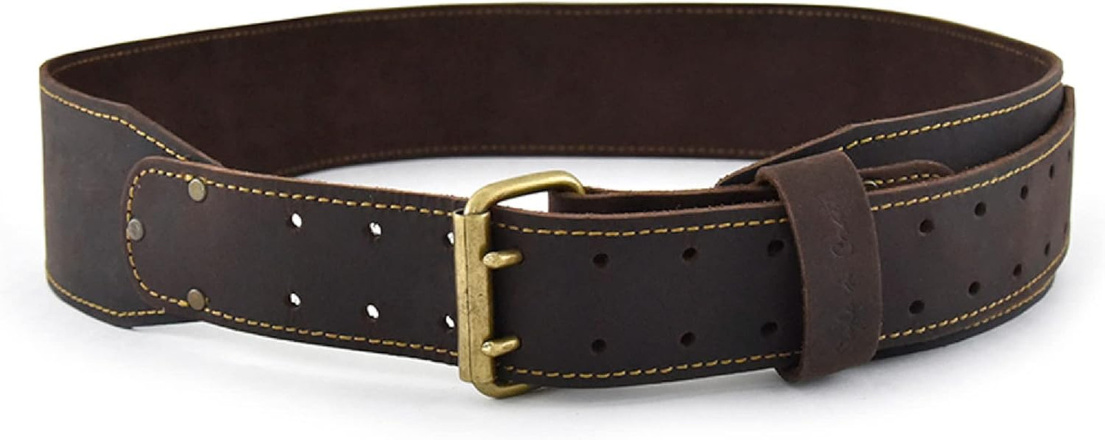 Style N Craft – 3″ Wide, Long, Tapered Full-Grain Oiled Leather Work Belt, Durab