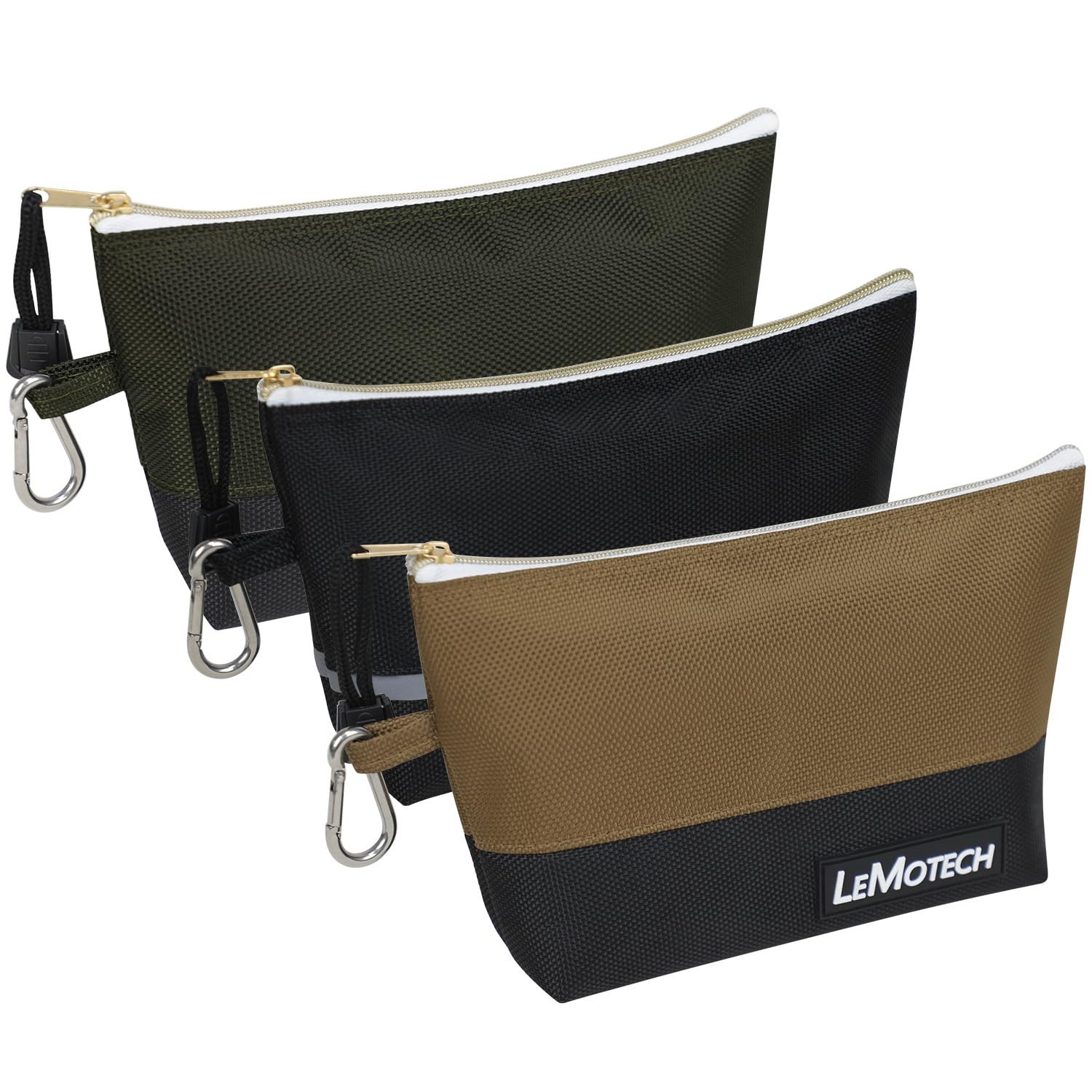 Tool Pouches with Zipper, Water Resistant Small Tool Bags, 1680D Oxford Utili…