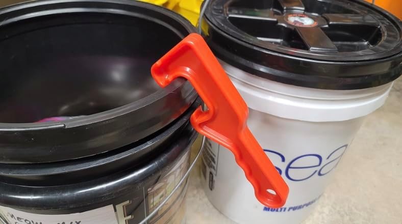 Edward Tools 5 Gallon Bucket Opener Tool for Lids – Large Heavy Duty Plastic