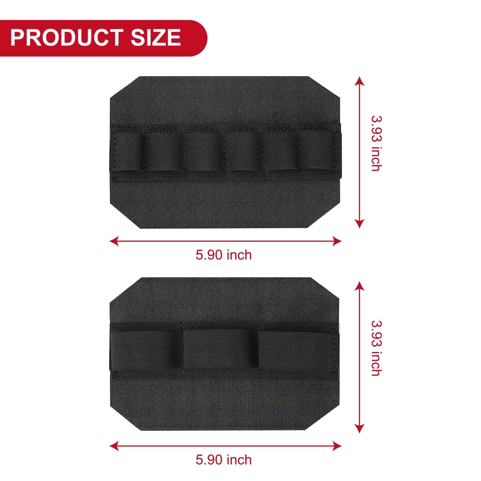 2Pcs Backpack Insert Organizer Tactical Molle Hook and Loop Panel with Elasti…