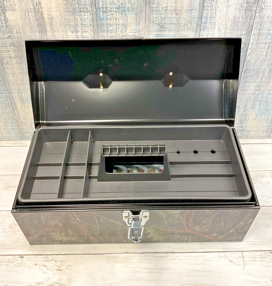 SAW Sainty Art Works TrueTimber Camo Metal Toolbox w/ Tray Lockable