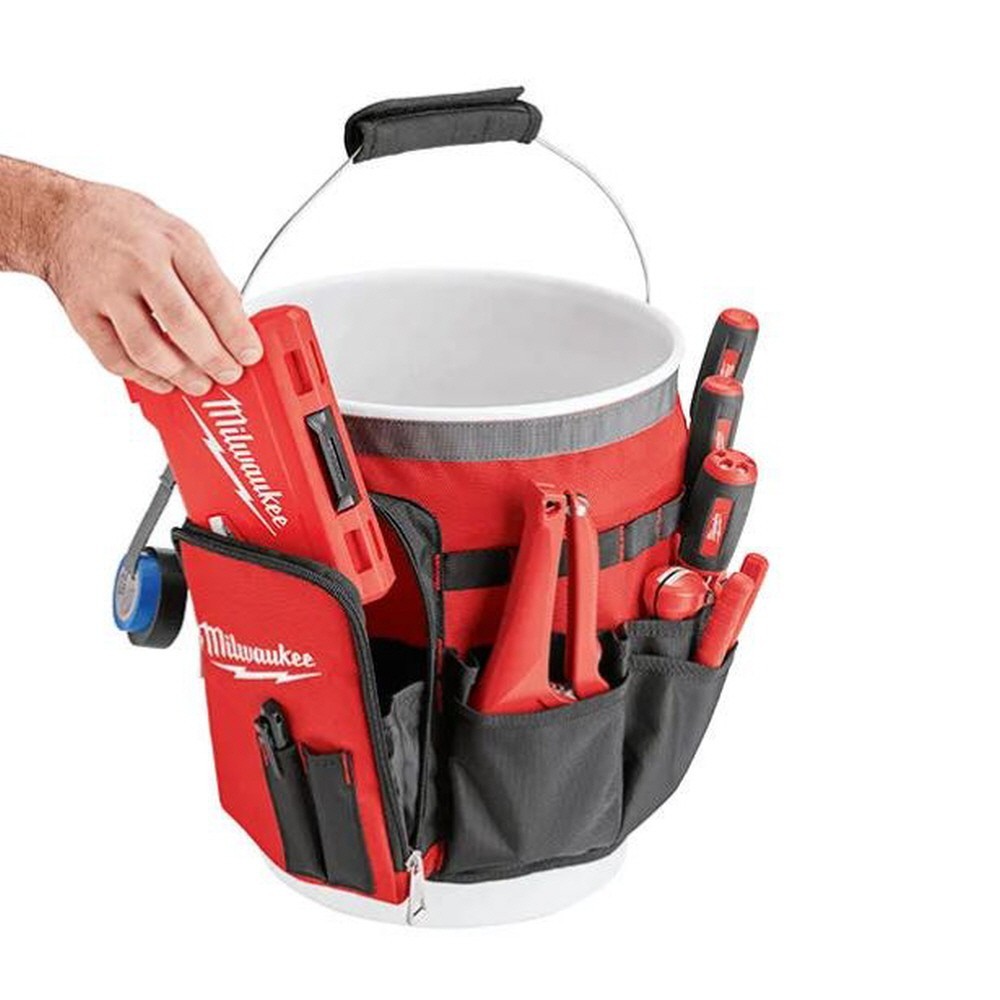 Milwaukee 48-22-8175 Bucket Organizer Bag with 32 Exterior Pockets Tool Storage