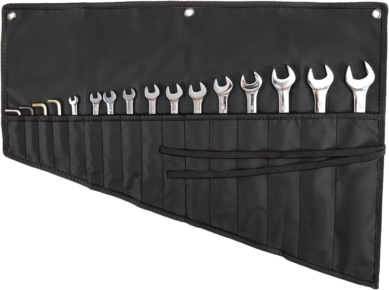Wrench Organizer Tool Roll Pouch 16 Pocket Waterproof Oxford Cloth