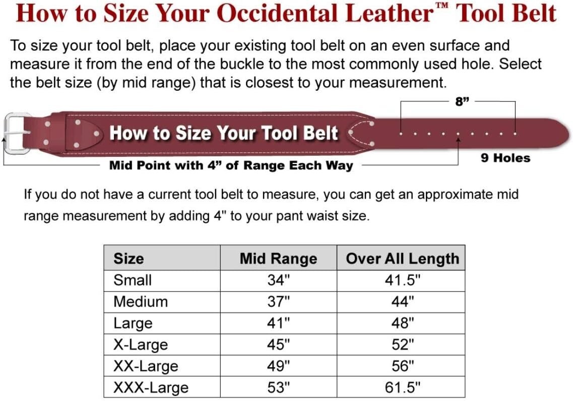 Occidental Leather 5087M Framing Tool Belt Set