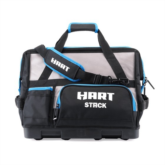 HART STACK 18In Hard Bottom Tool Bag DurableFabric Independent Waterproof Bottom