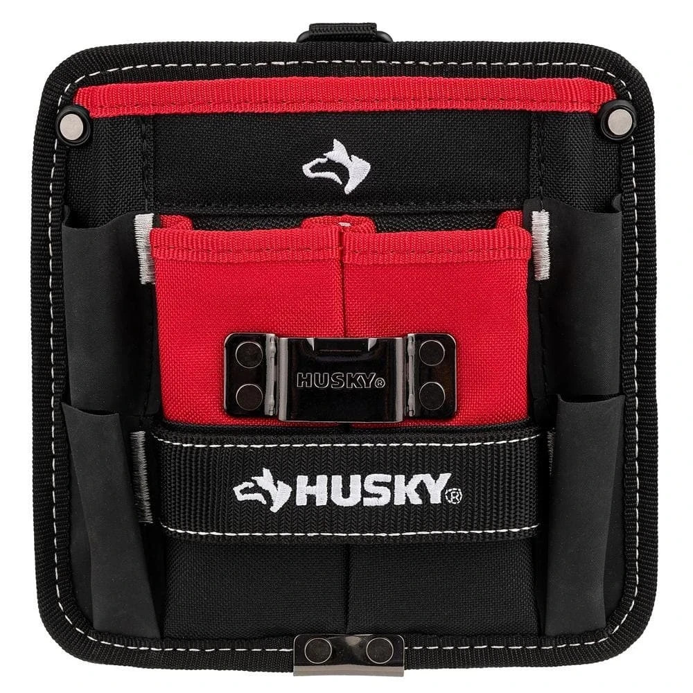Husky 7 in. 3-Pocket Clip On Tool Belt Pouch – HD55200-TH