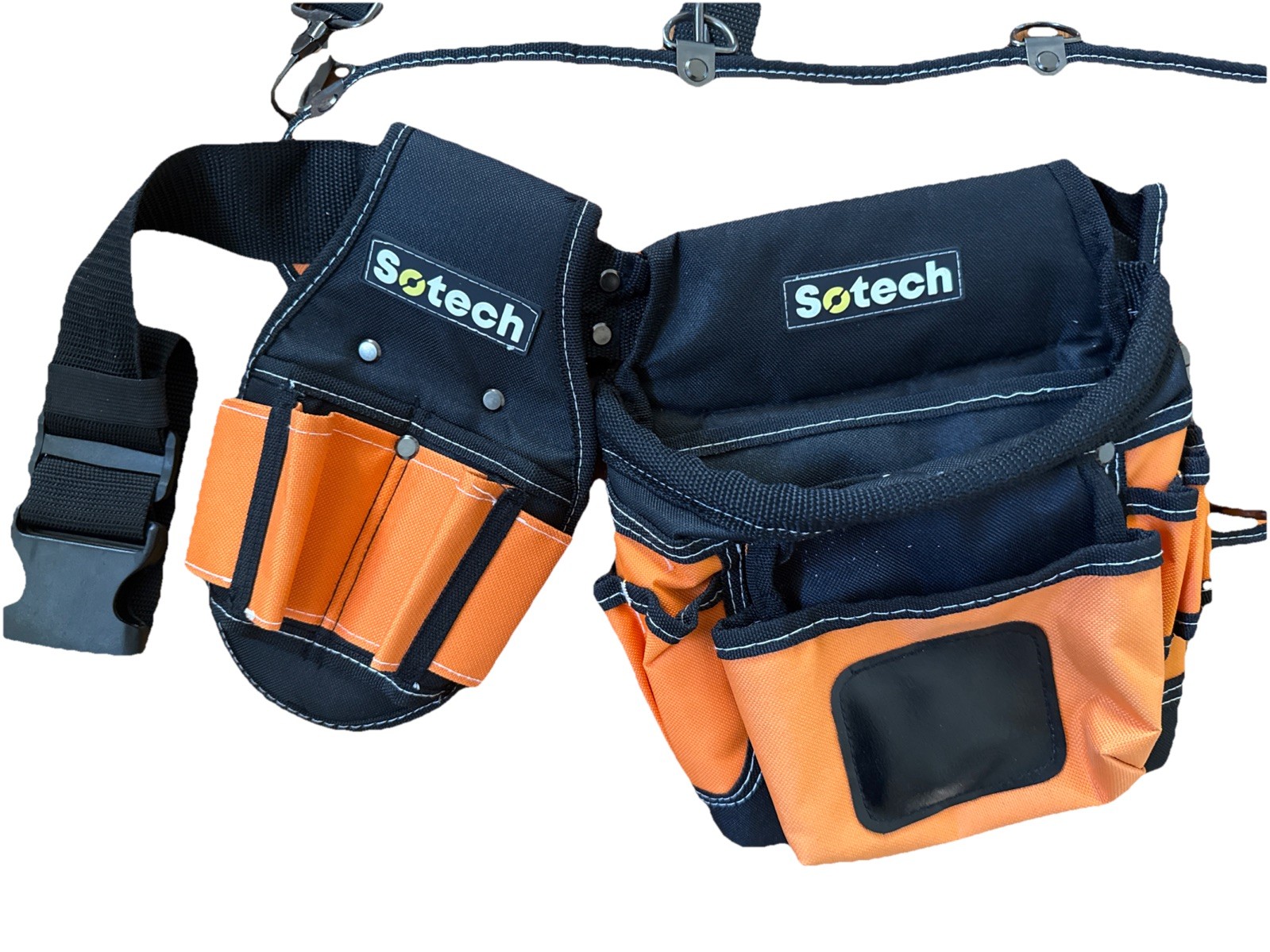 S.O.Tech Tool Carrier Belt w/ Harness & Pouches NWOT Orange Tactical Rig
