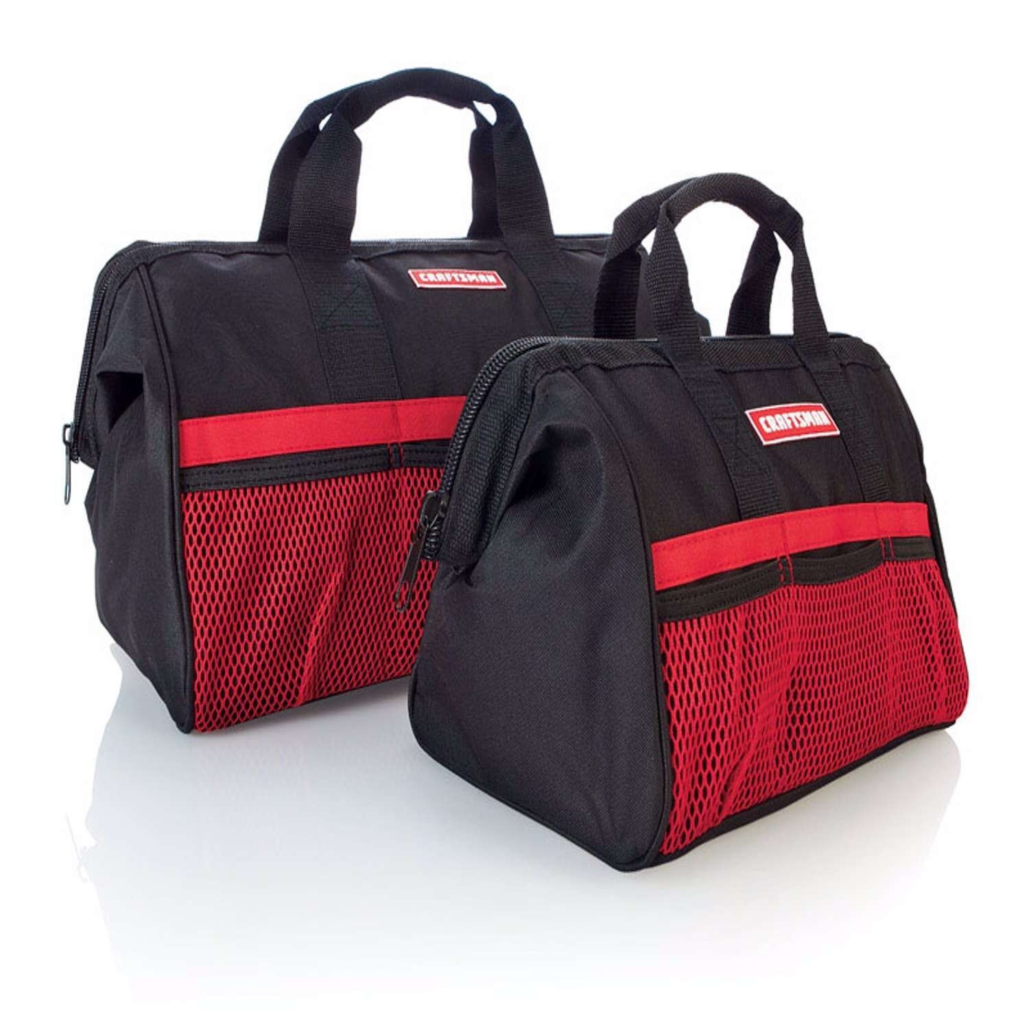 Craftsman Ballistic Nylon Tool Bag Set Black/Red 2 pc. 13″ and 18″ Combination