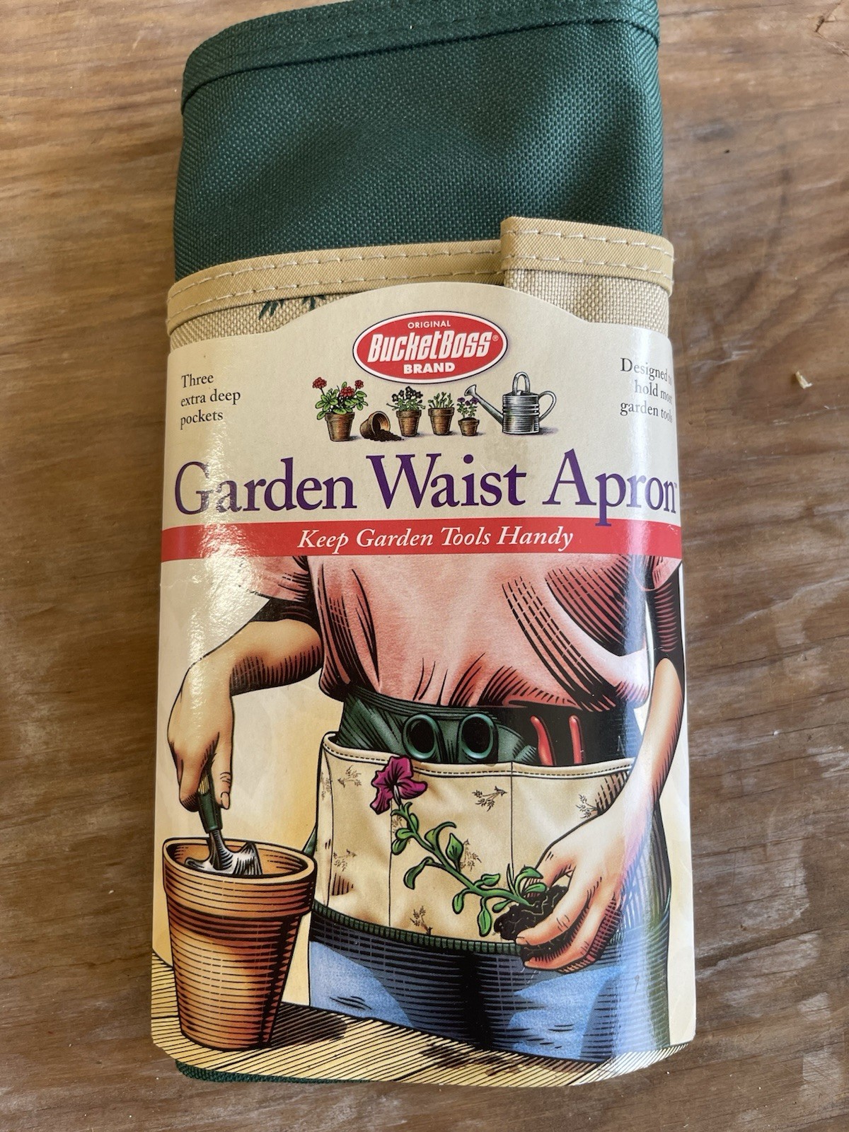 Vintage 1998 Original BUCKET BOSS Garden Waist Apron Duckwear Canvas Fiskars