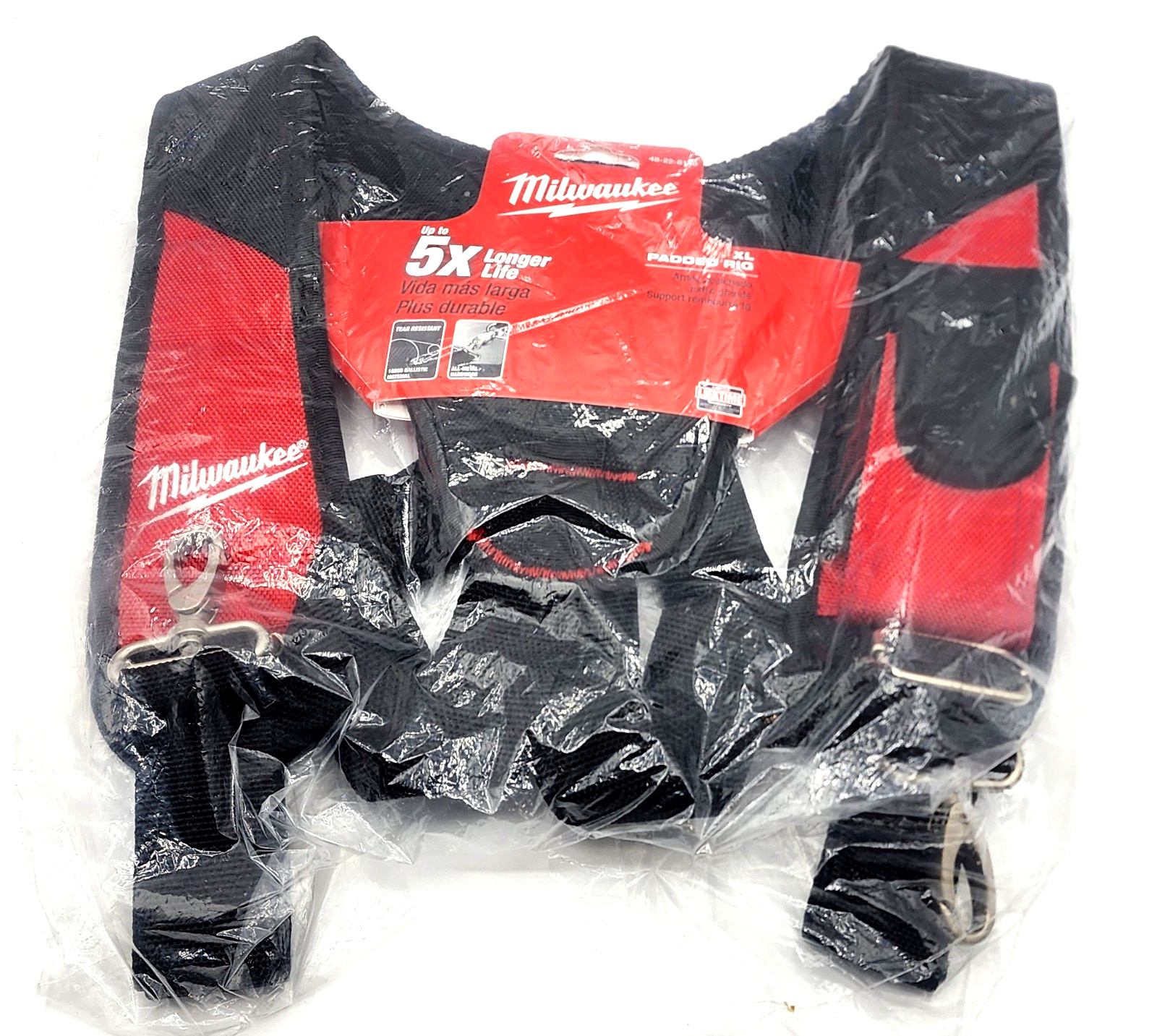 New Milwaukee 48-22-8146 Padded Rig Size XL Red and Black