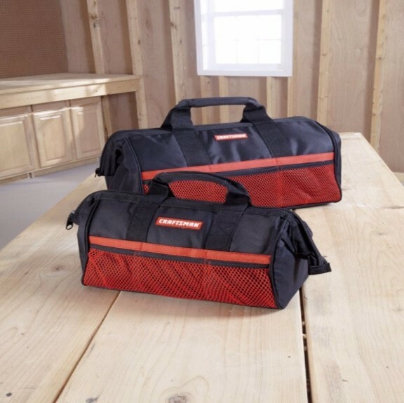 Craftsman CMST513518 12.25 in. W X 17.5 in. H Ballistic Nylon Tool Bag Set Black