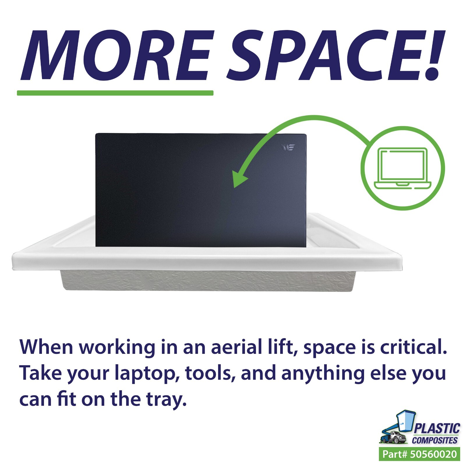 Bucket Truck Parts Work Shelf (Outside Mount)