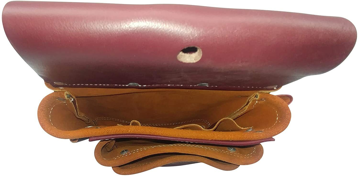 Leather Gold Genuine Leather Framer’s Rig Tool Belt,15 Pockets Sliding Pouches
