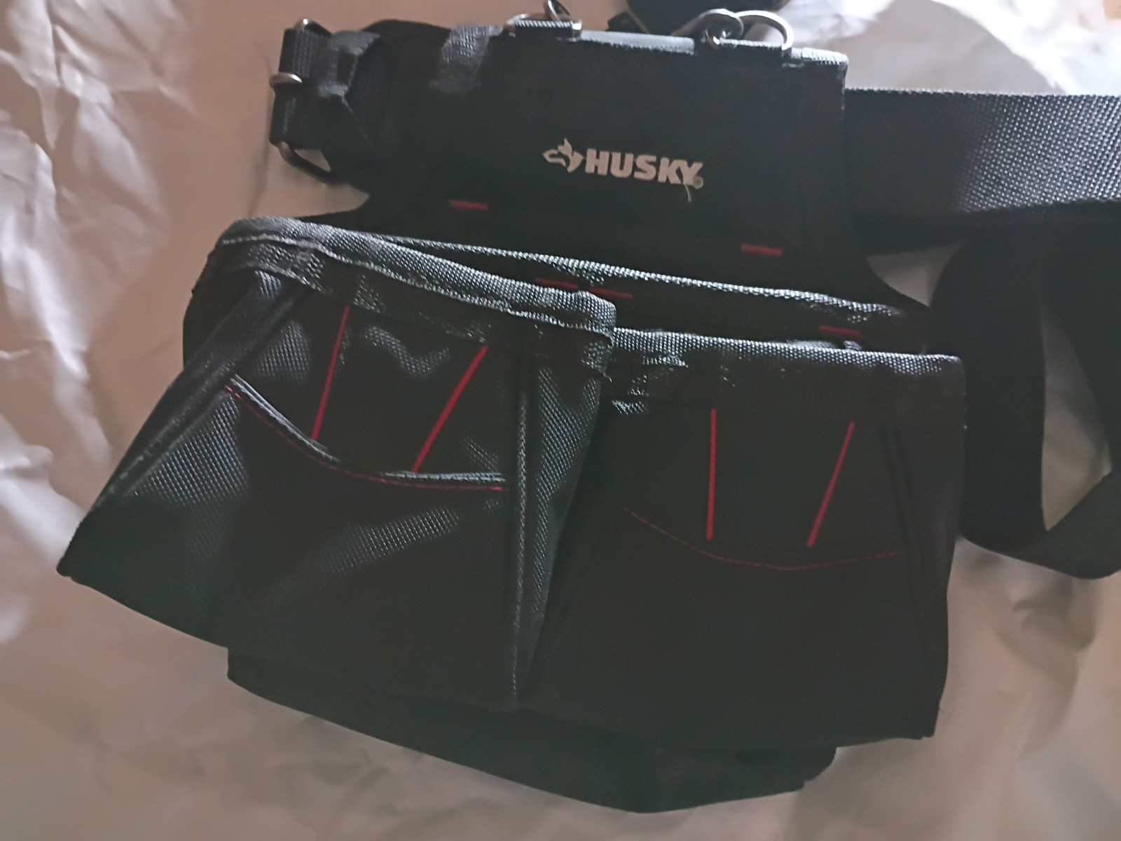 Husky Electrician Tool Belt Pouch Set Adjustable Work Belt Carpenter Rig