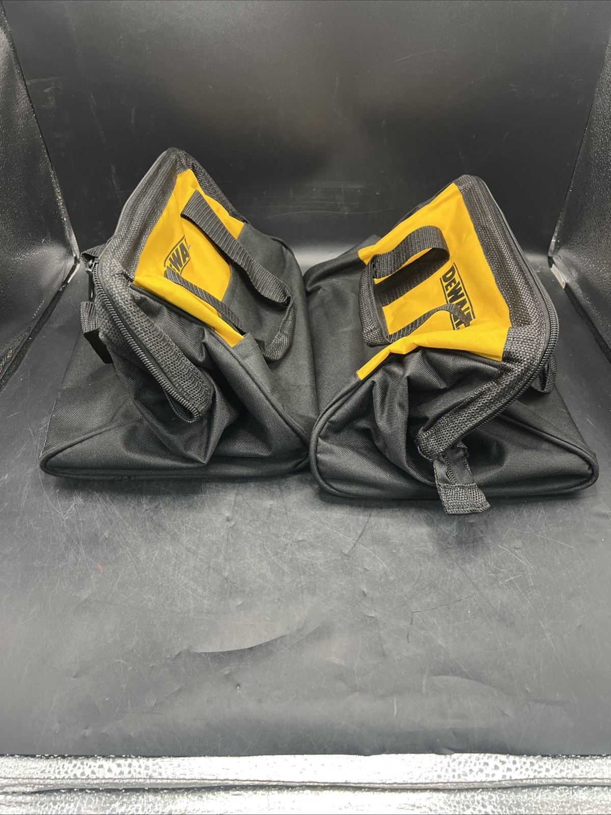 (2) DeWalt 13″ x 9″ x 10″ Heavy Duty Nylon Tool Bag with Skids N822152