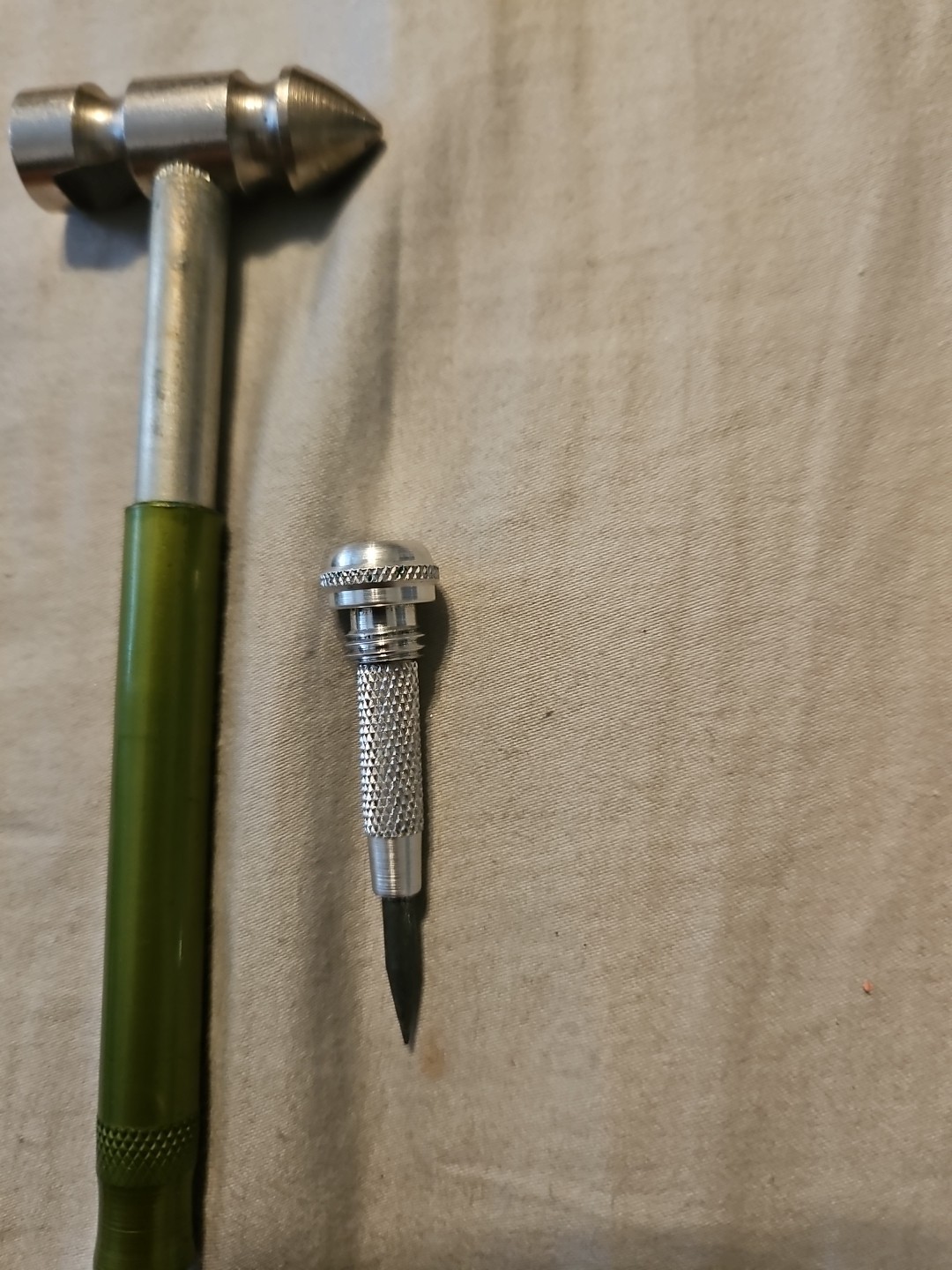 ARTAMOUNT Small Leather Hammer w/ Hole Punch Screwdrivers. Leather case.
