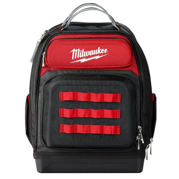 Milwaukee Jobsite Backpack 15-In Hardshell Protected Storage Organizer Tool Bag