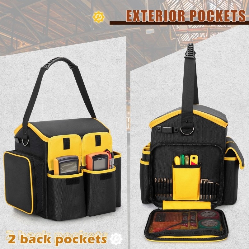 Professional Tool Backpack Multiple Pockets Tool Storage Reinforced Structure