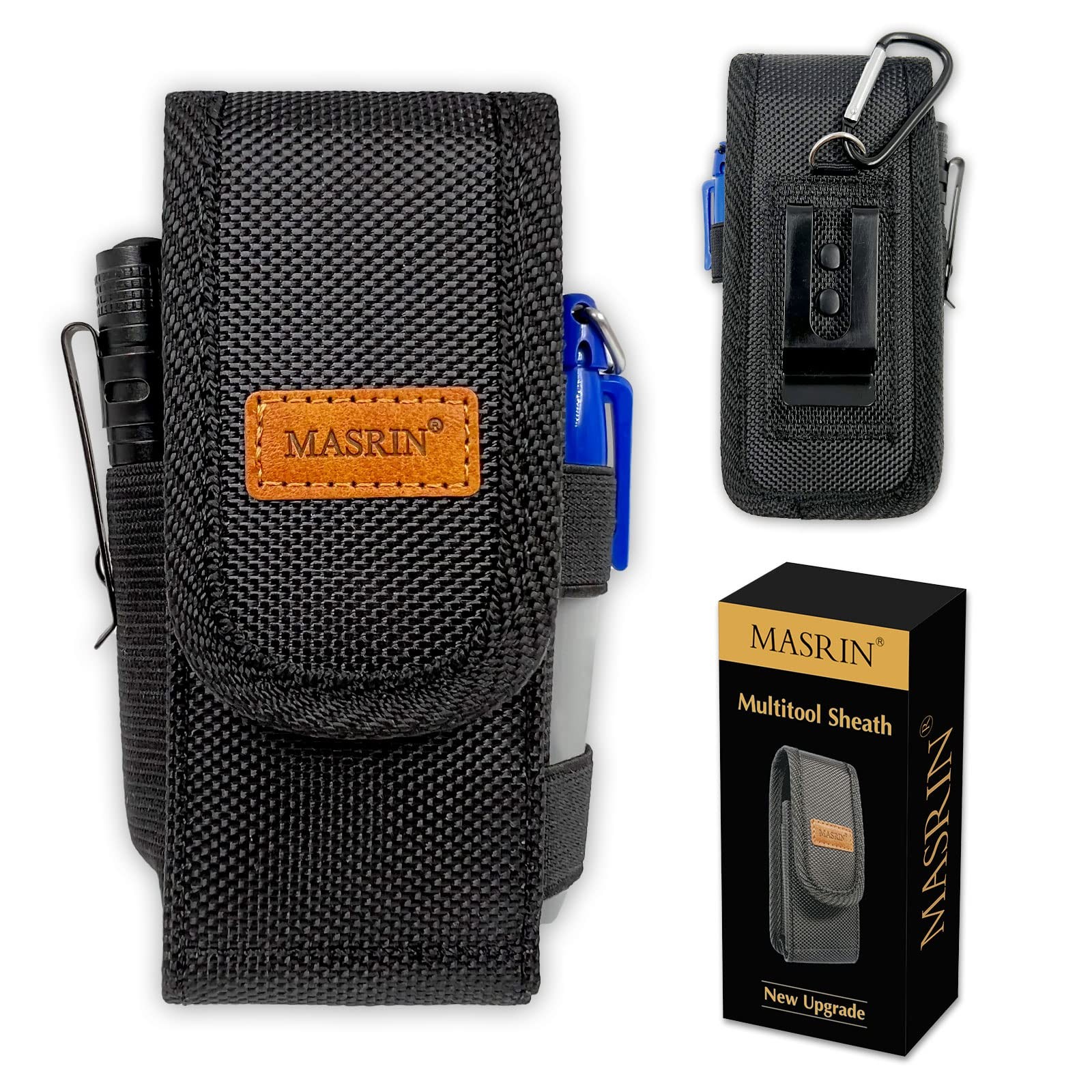 Multitool Sheath-EDC Pouch,Multi Tool Holster for Belt,Small Tactical Black