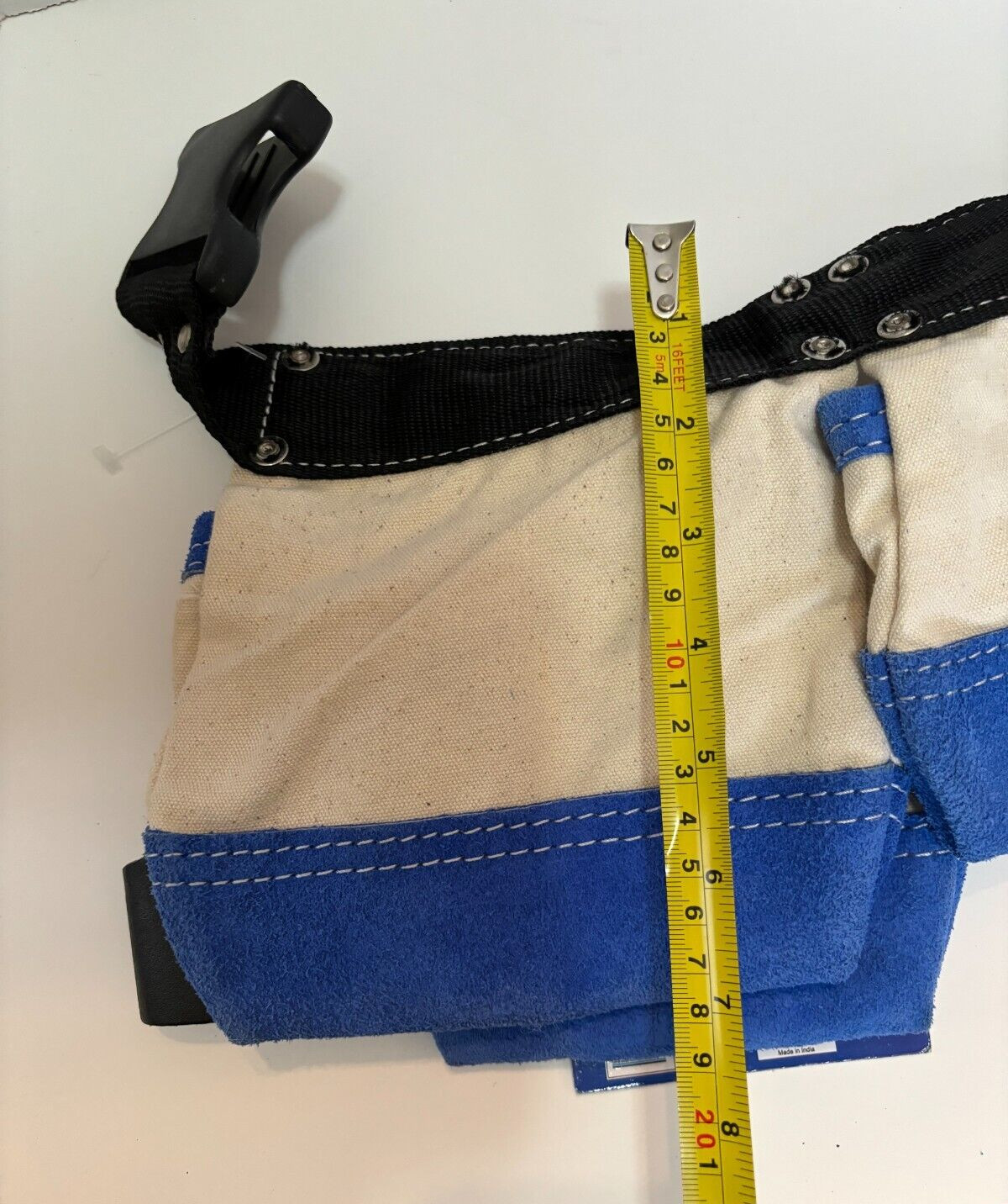 Grip Children’s Canvas and Leather Tool Belt 96006 Blue & White w/Tag