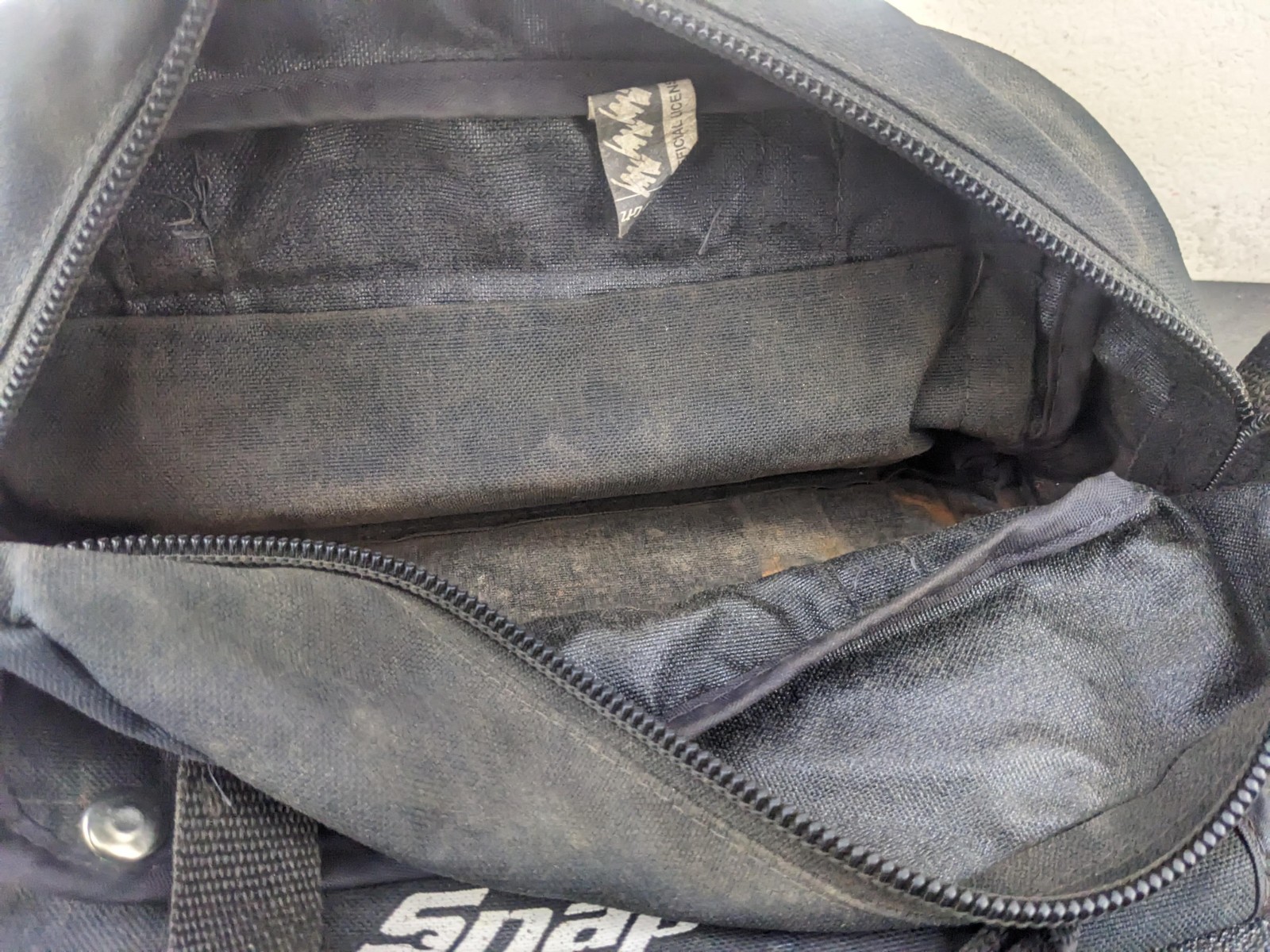 #bp496 Snap-on Small Black Fabric Tool Bag Zipper Closure with Handle 13x6x6″