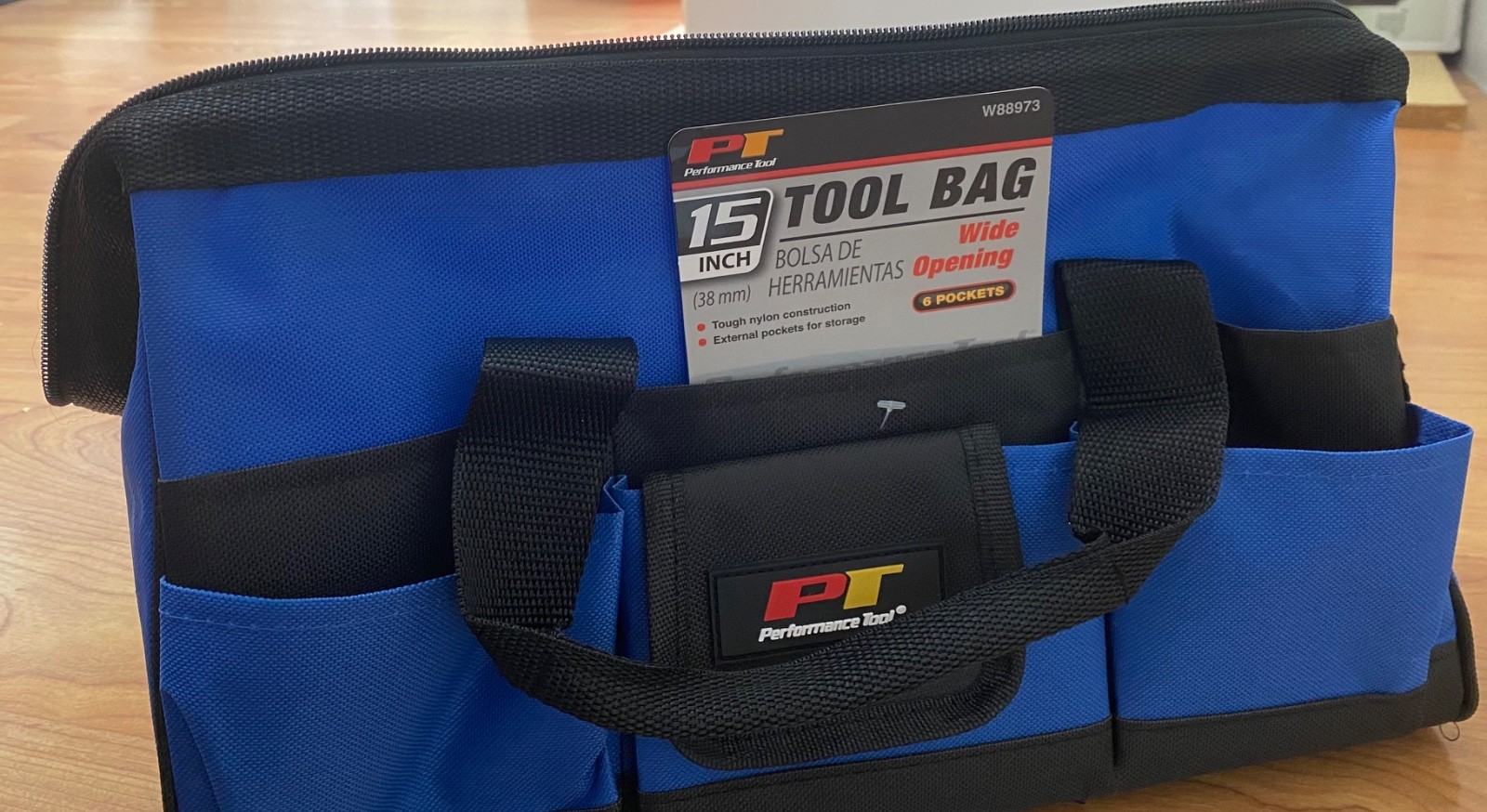 Performance Tool W88973 15” Wide Opening Tool Bag | Exterior Pockets For Too