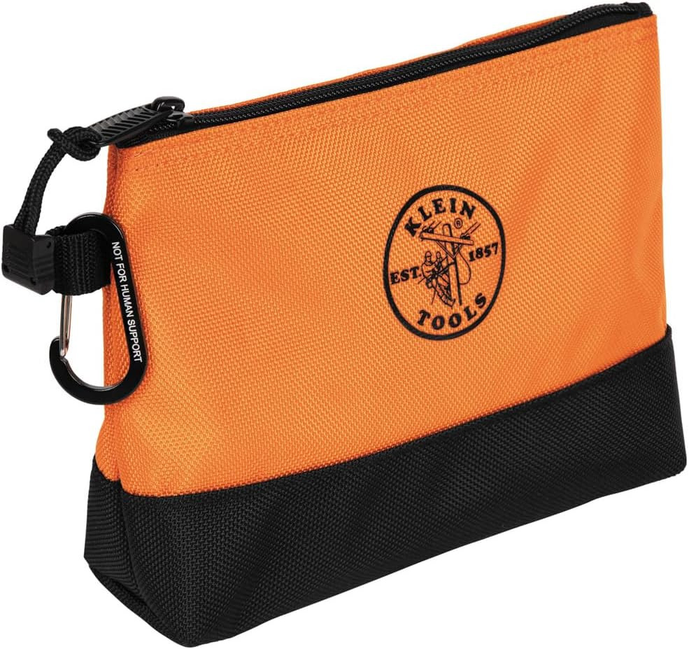55569 Stand-Up Zipper Bag Tool Pouch with Carabiners, Reinforced