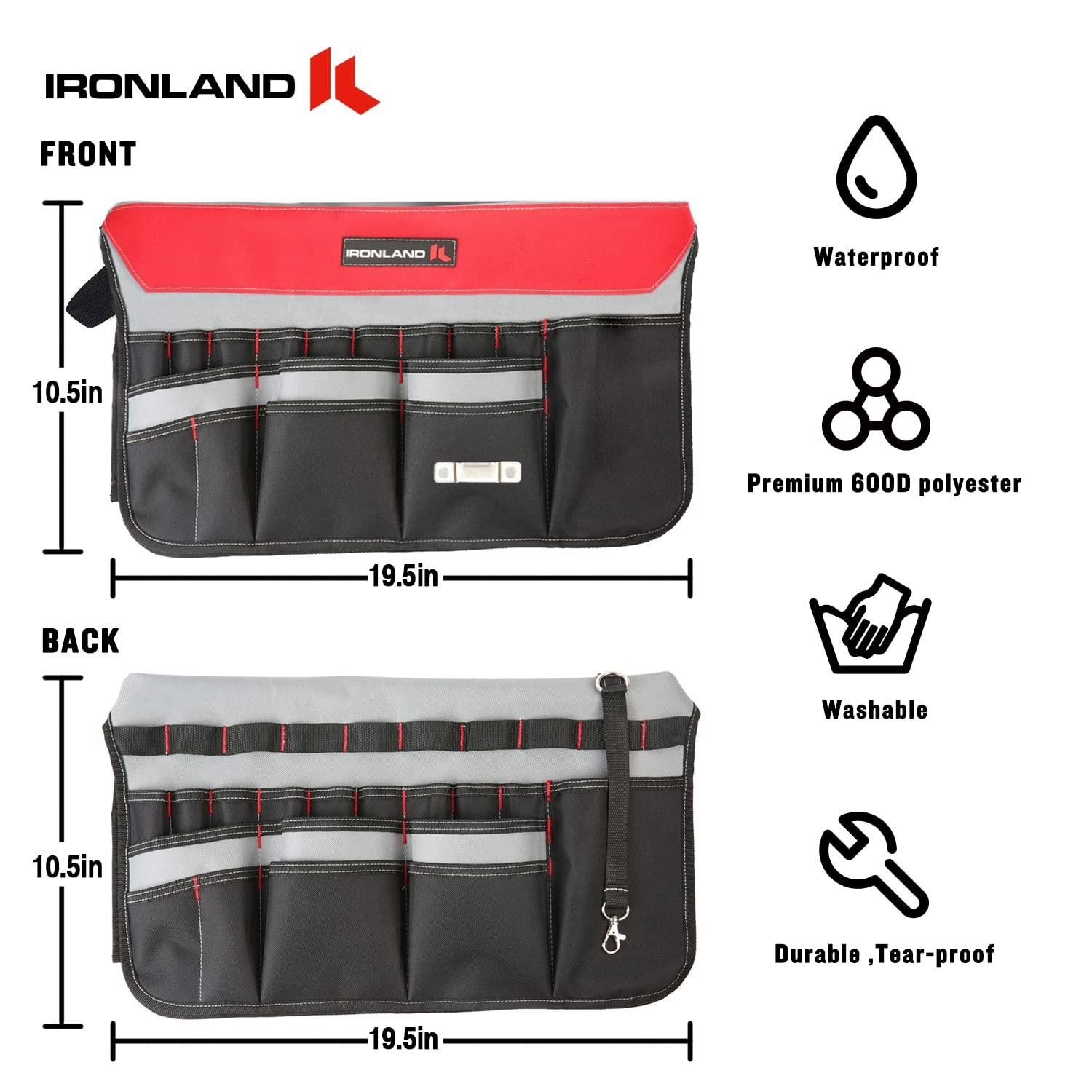 Bucket Tool Organizer with 51 Pockets for 3.5-5 Gallon Buckets – Heavy Duty Stor