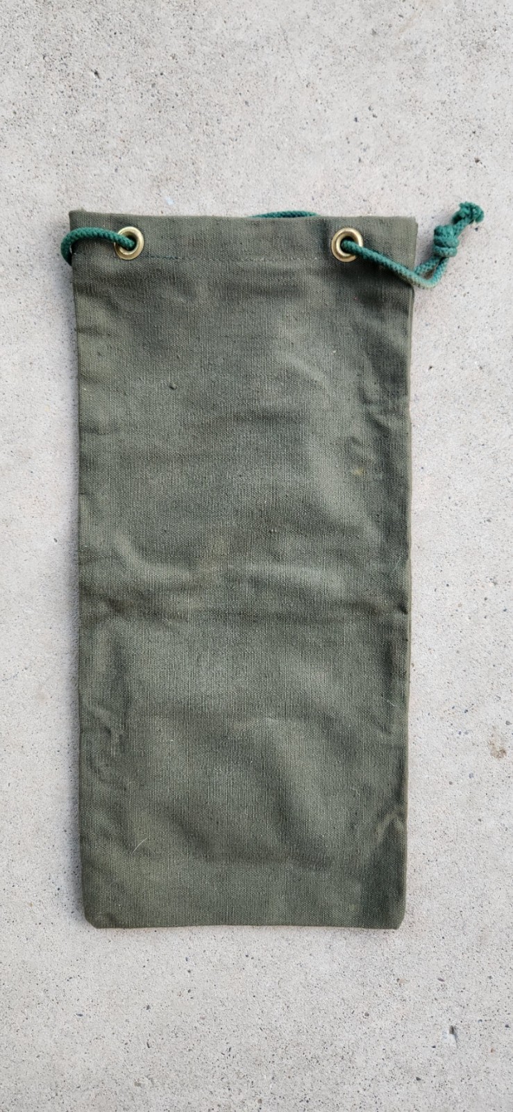 OD Green Canvas Cinch Bag Custom Heavy Duty Tool Pouch Sleeve 16.5×7.5