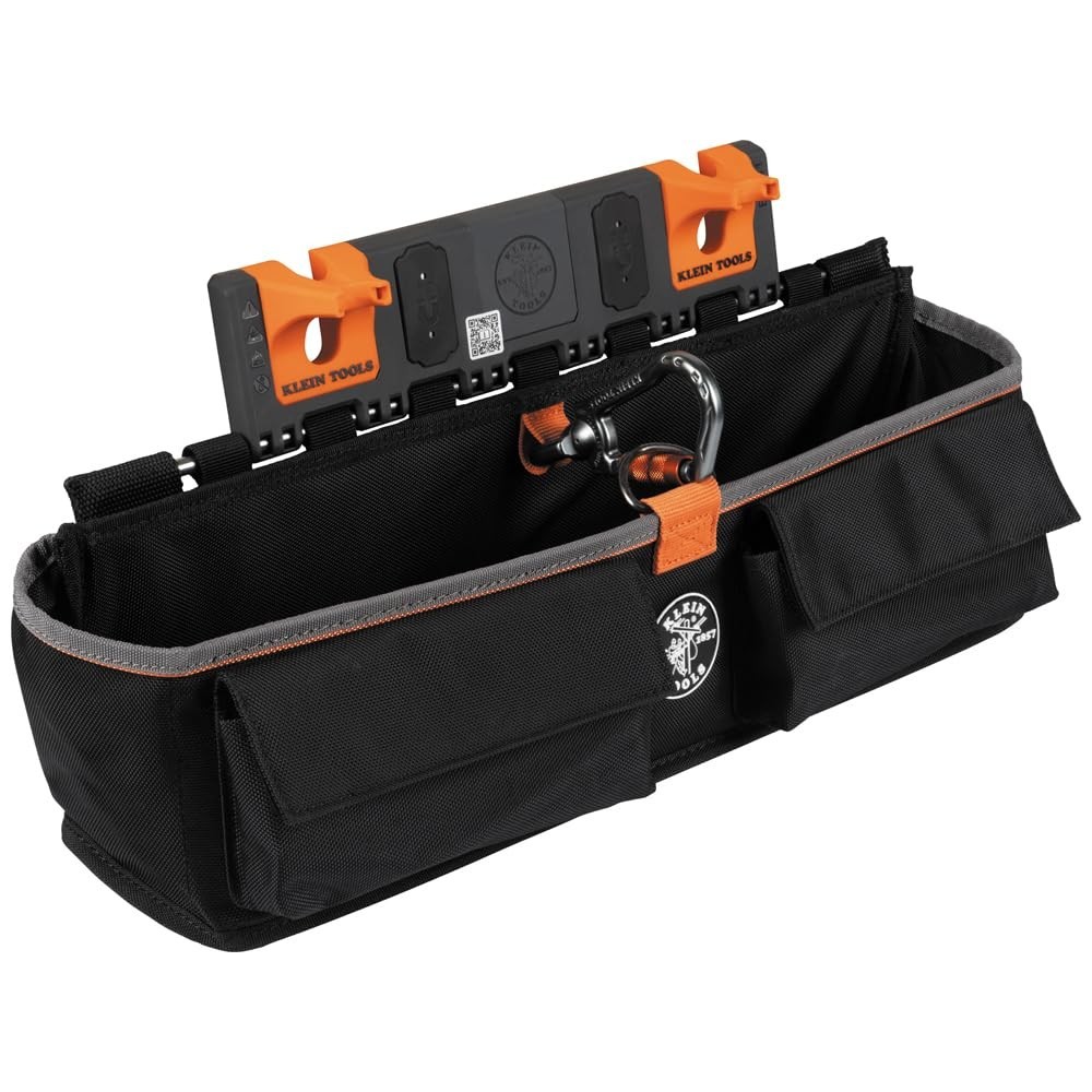 Large Tool Pouch with S Hook Rail System for Lineman Tools, Cutters & Wrenches
