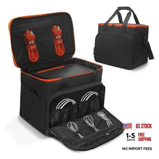 Portable Power Station Storage Bag – Heavy Duty Organizer L (13.5″x9.5″x12″)