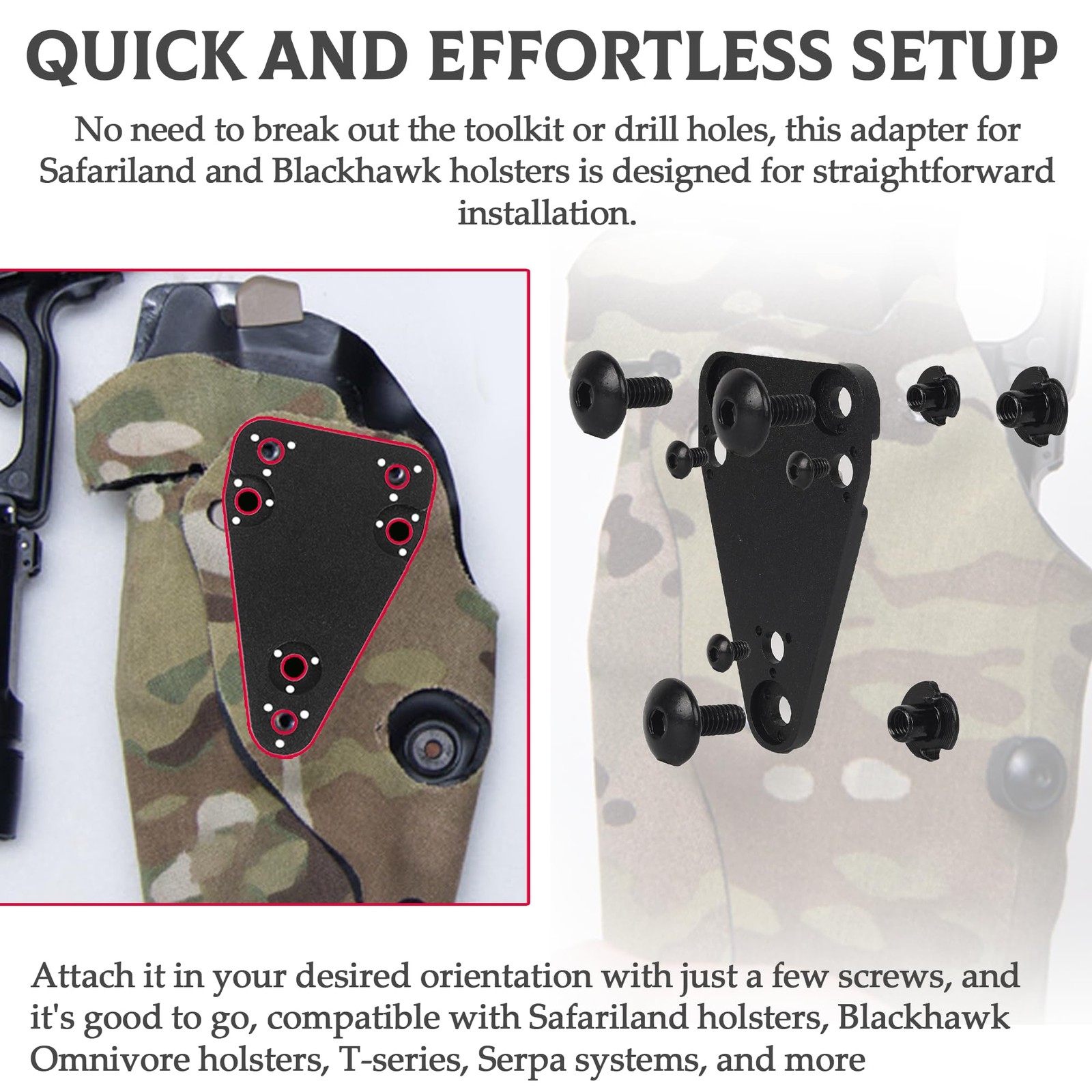 Universal Holster Adapter Kit Compatible with Blackhawk and Safariland Tactic…